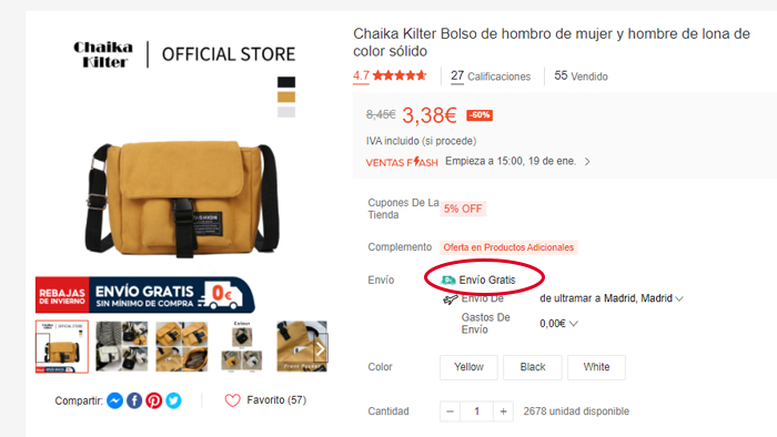 envio gratis shopee